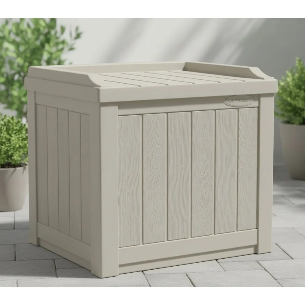 

22 Gallon Outdoor Storage Box with Seat - Weatherproof Deck Box for Patio, Pool & Garden Storage
