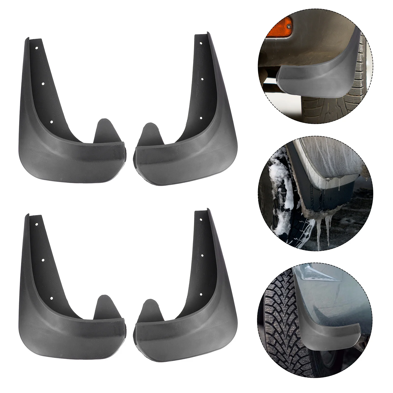 

4pcs Car Automobile Wheel Protector Plastic Mud Flaps Universal Vehicle Wheel Protective Parts Splashing Guards For Automobile