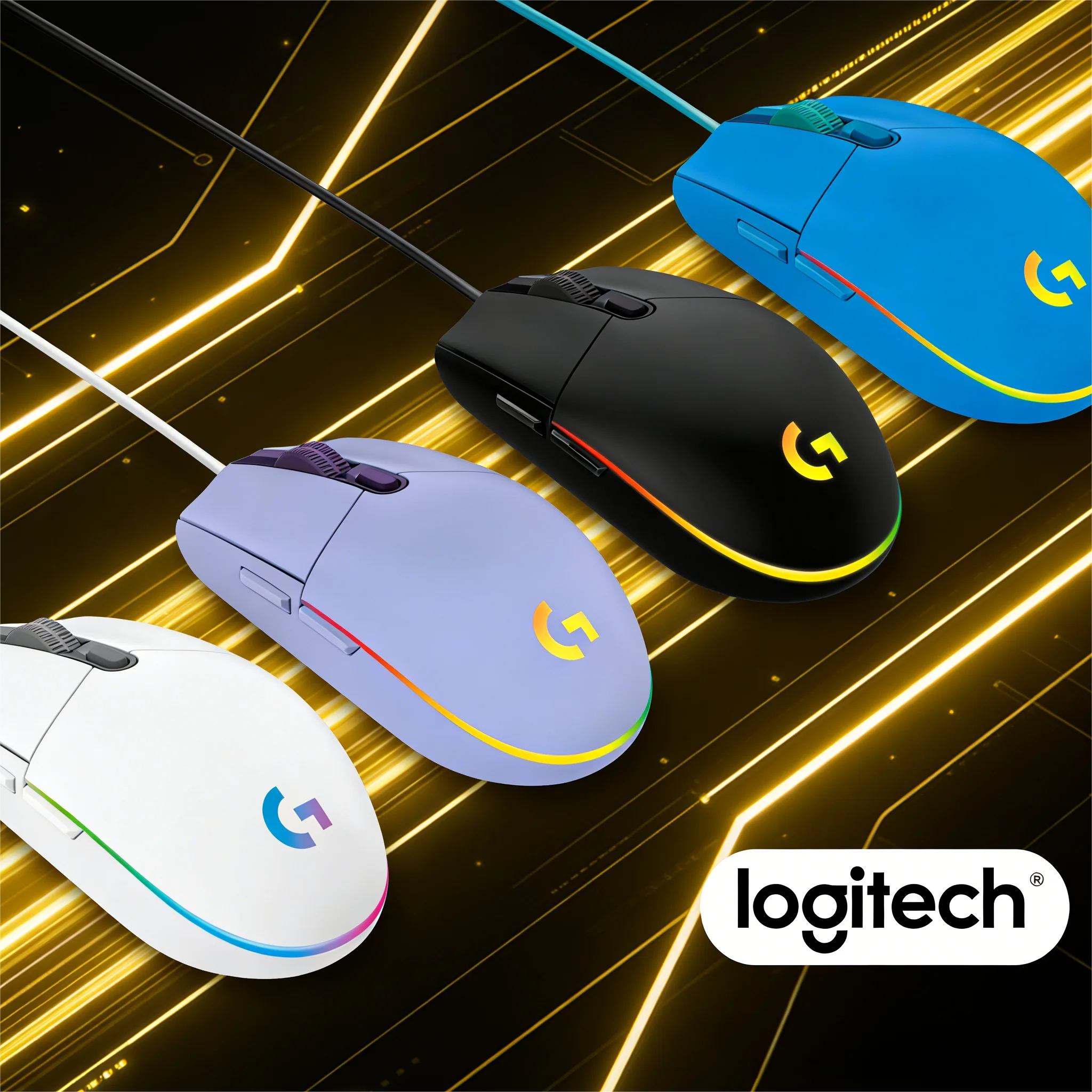 

Logitech G203 Wired Peripheral, For Both Gaming & Office, 6 Programmable Keys, Multi-Color Optional