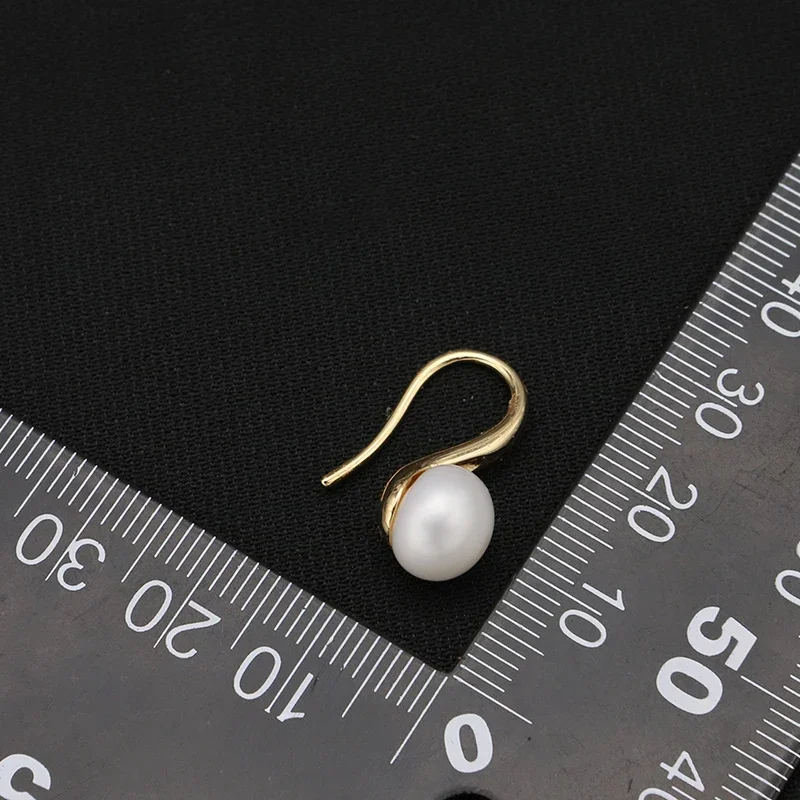 GLSEEVO High Sense Natural Freshwater Pearls Female Ear Hooks Luxury Earrings Give a Gift To A Friend Fine Jewelry