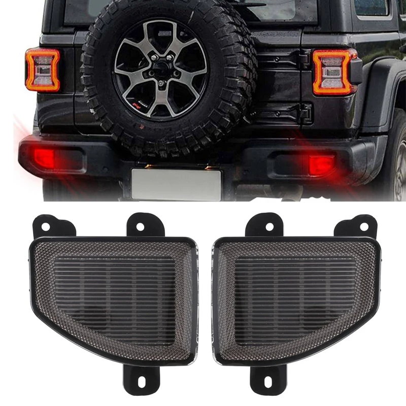 

Car Rear Bumper Fog Light Warning Light Car Rear Bumper LED Light For Jeep Wrangler JL 2018-2023 Black