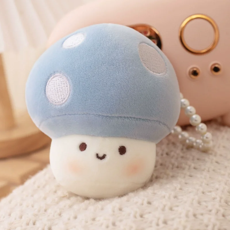 10cm Cute Pendant Small Mushroom Plush Cartoon Doll Bag Hanging Foreign Trade Explosive Mushroom Keychain Car Interior Pendantss