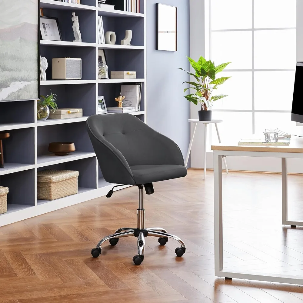 

Office Chair Height Adjustable Mid Back Chairs Swivel Large Seat Chairs Desk Chairs Computer Chair on Wheels with Armrests.