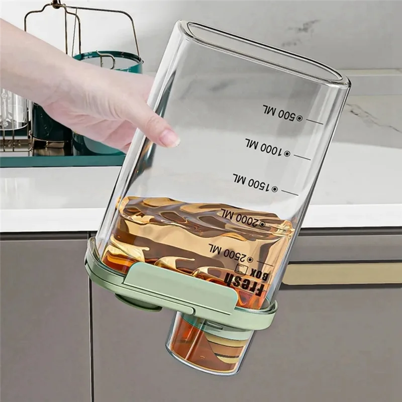 

Transparent Kitchen Grain Storage Container With Handle, 2800Ml, Moisture-Proof And Insect-Resistant
