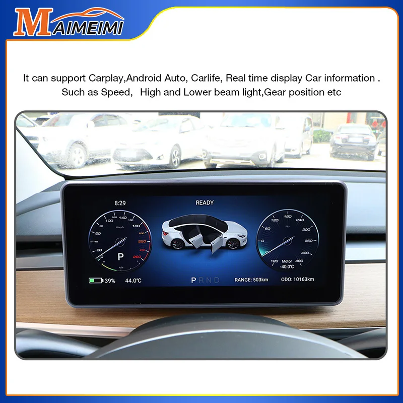 Console de voiture Android intelligente, écran tête haute, tableau Prada, HUD pour les placements, modèle 3 Y, affichage de contrôle, IPS, 8.8 pouces