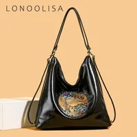 Women's Backpack Famous Brand Elephant Embroidered Female Shoulder Messenger Bags Wallet High Quality Leather Girl Bolsas Sac