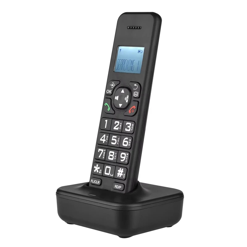 

D1102B Cordless Phone Caller ID/Call Waiting 1.6 Inch Backlight LCD 3 Line Screen Display 16 Languages US PLUG