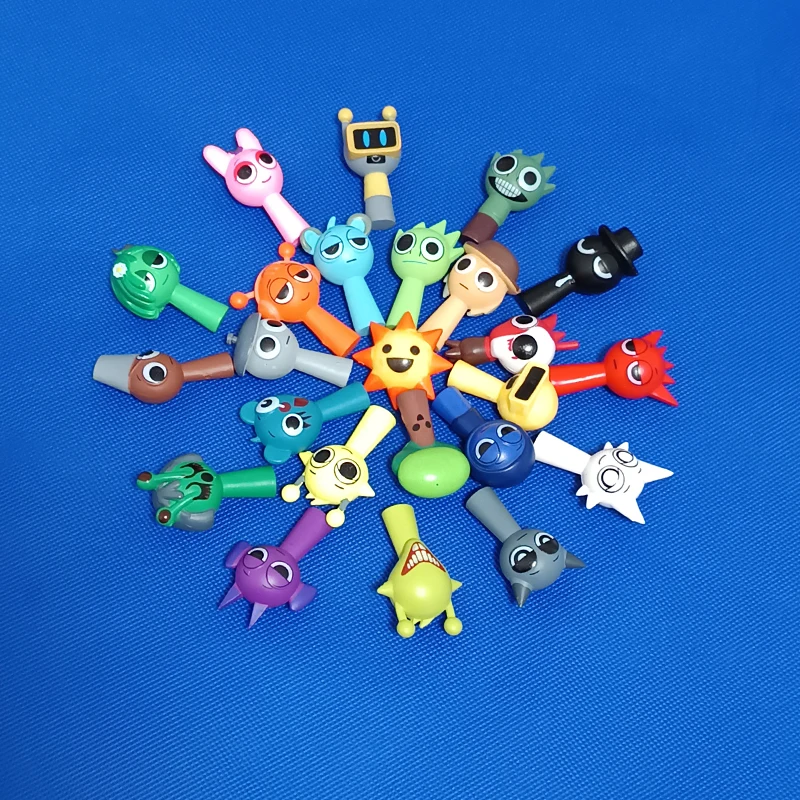24 pièces 4.5 cm drôle Sprunki Figuras modèle PVC Sprunki jeu Action & jouet FiguresGiving jeu Fans cadeaux d'anniversaire