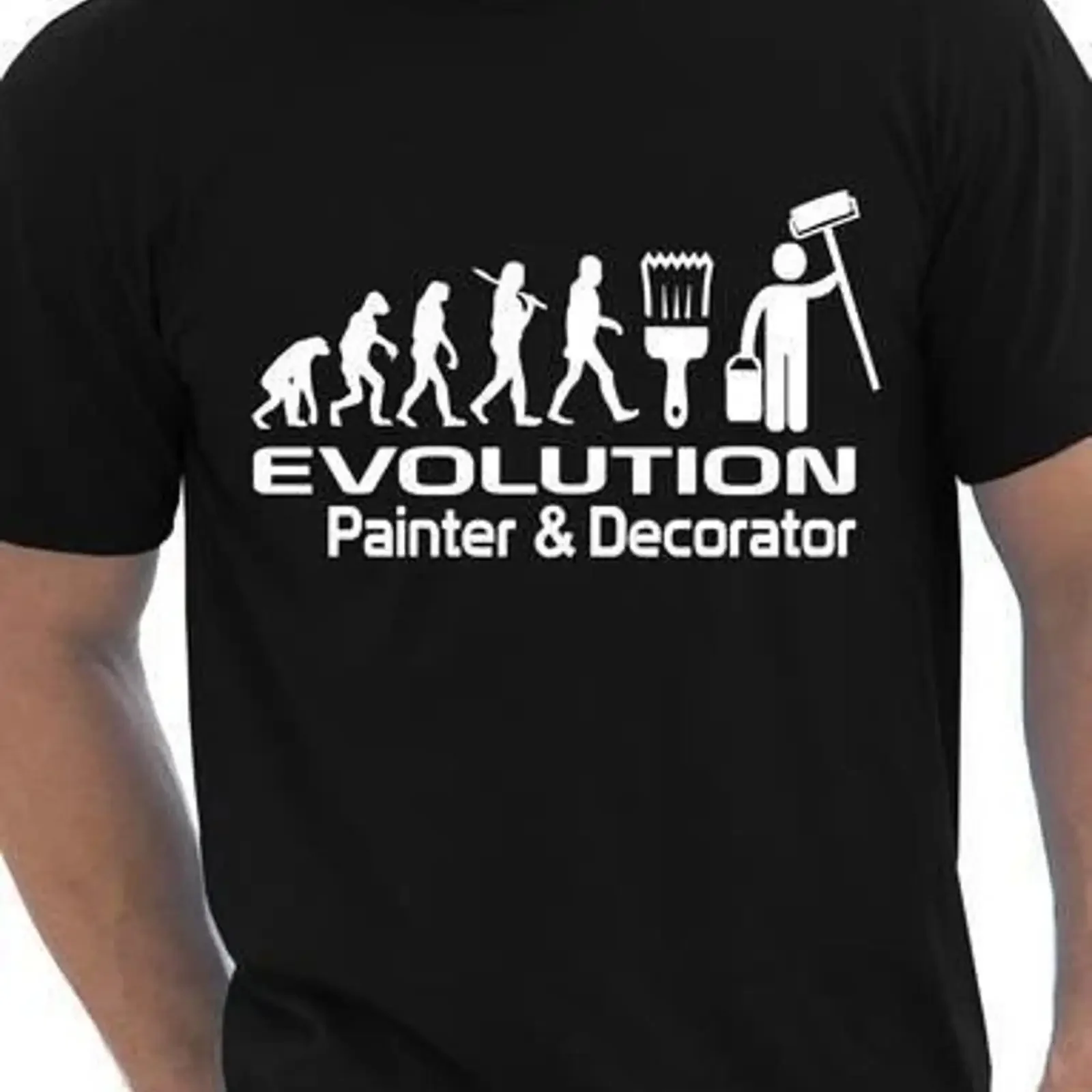 Lustiges Herren T Shirt Evolution Of Painter amp Decorator Erwachsene Geburtstagsgeschenk S XXL vintage Washed homme Stretched