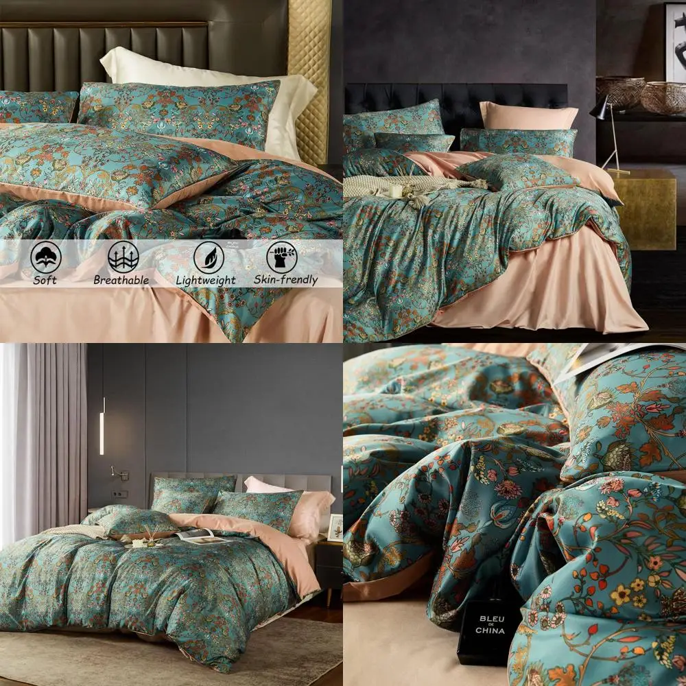 

Комплект пододеяльников в винтажном стиле, комплект постельного белья в стиле бохо, 5 шт., комплект постельного белья в стиле бохо, зеленый пододеяльник loral, пододеяльник Queen,