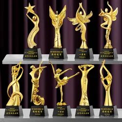 Resin Crystal Trophy for Dance Competition, Customized Ballet Trophy, Activity Awards, Home Decoration, Dancer Sculpture, 1Pc