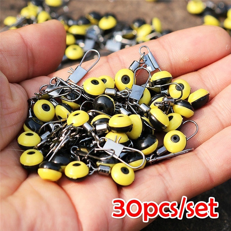  30pcs/set Fishing Float Bobber Stops Space Beans Connectors Sea Saltwater Fishing Tools Equipment Plastic Metal NEW SET 