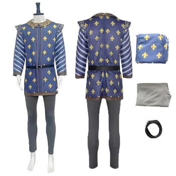 Anime Movie Shrek Cosplay Costume Charming Prince Performance Uniform Suit Halloween Party Role Play Outfits for Adult Men Set