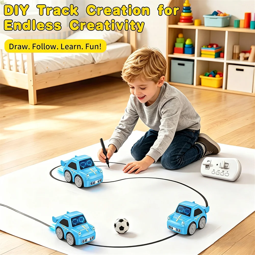 2.4GHz Drift Sensing R/C Car Model Gesture Follow Automatic Obstacle Avoidance Line Desktop Remote Control Racing Toys for Kids