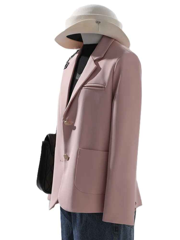 

Fashion Women's Blazer Ladies Pink Black Beige Female Casual Jacket Coat