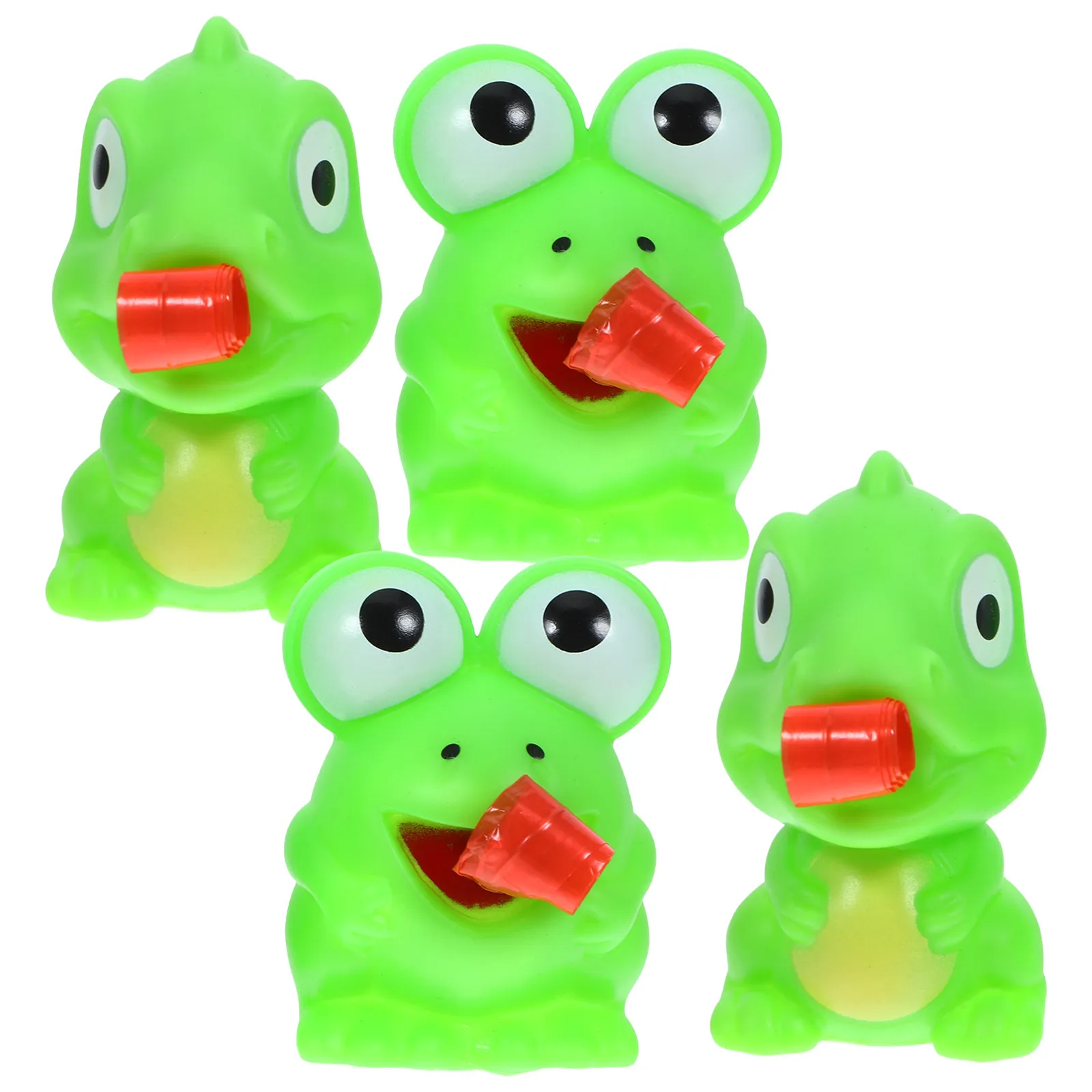 

4Pcs Squeeze Frog Dinosaur Stress Relief Fidget Desk Hand Squeeze Stick Tongue Out Party Favor Decompression Party Relief