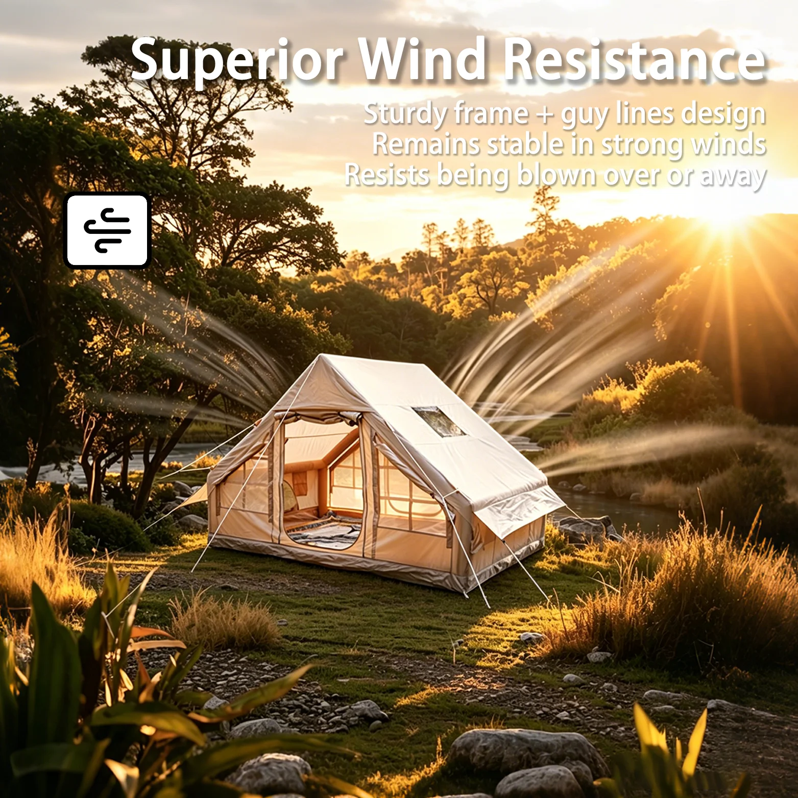 Taşınabilir 6.3 ㎡   3-4 Kişili - Outdoor Camping Inflatable Tent incelemesi ve fiyatı