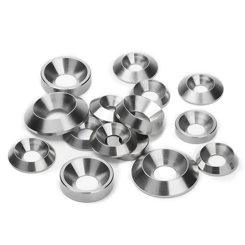 304 Stainless Steel Solid Conical Cup Washers, Countersunk Decor Eyelet Gaskets M3 M4 M5 M6 M8 M10 Hardware