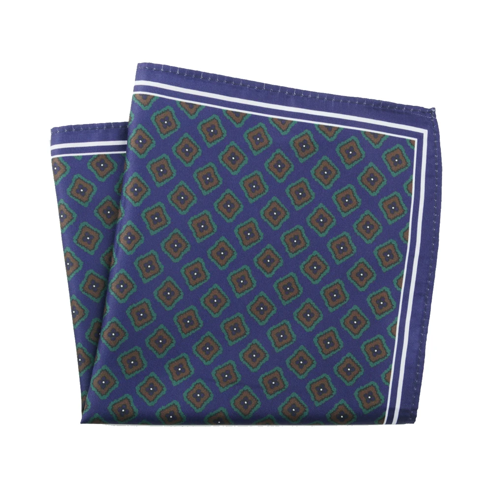 Tailor Smith Mens Pocket Squares Vintage  Printed  Checked Paisley Suit Handkerchiefs Luxury Men Hanky Accessories for gift