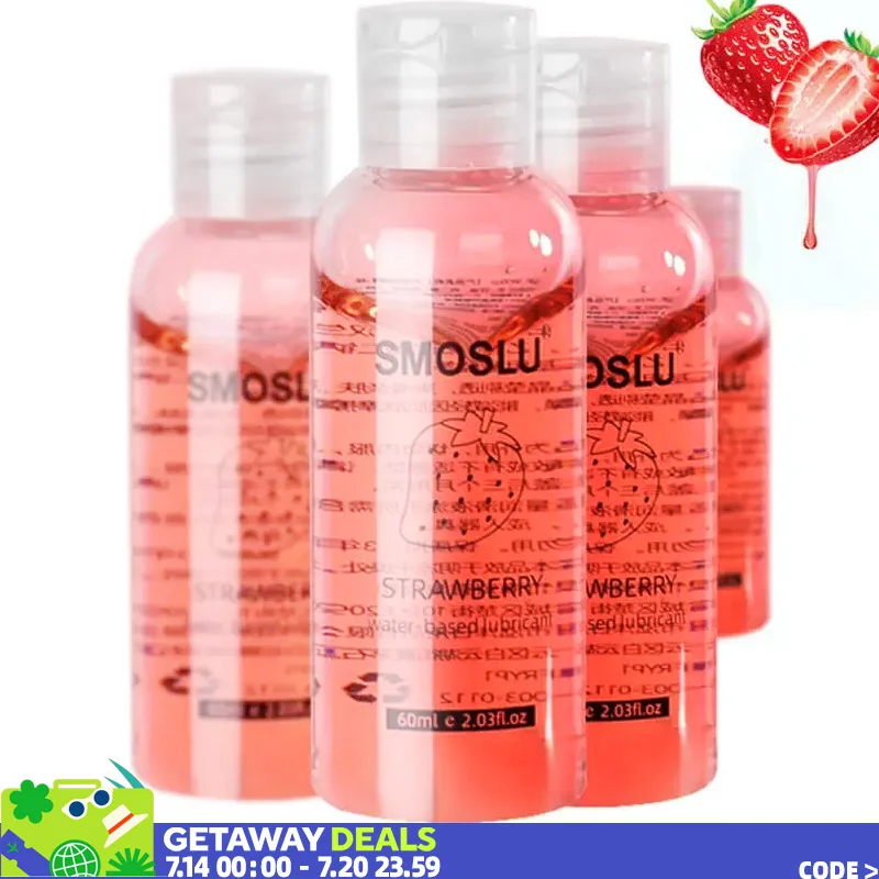 SMOSLU Oral Lubricant for Sex Strawberry Anal Lubricants for Session Contact Personal Lubricant Water-based