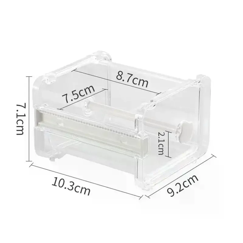 الإبداعية اشي الشريط القاطع مجموعة الشريط أداة شفافة حامل الشريط موزع اللوازم المدرسية مكتب القرطاسية للطلاب #6