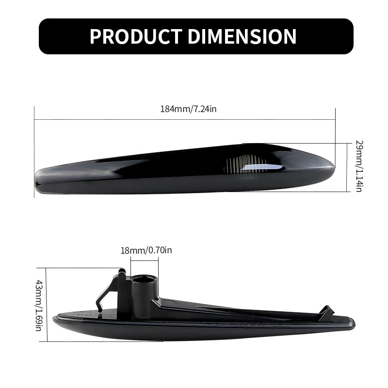 2PC Only Shells Side Marker Light Lens Covers For Alfa Romeo 159 Sportwagon Brera Spider typ 939 2006-2011 OEM 60691106,60691105