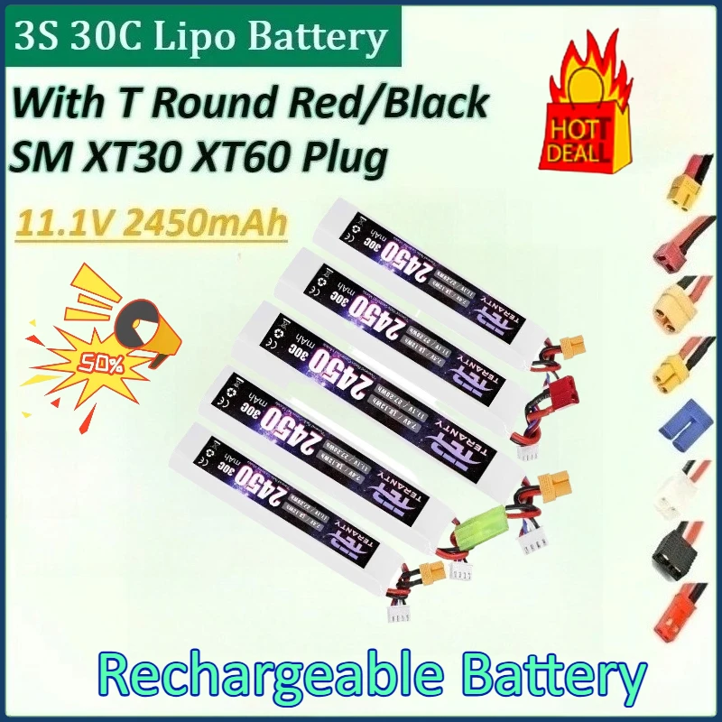 

New 11.1V 2450mAh 3S 30C Lipo lithium Battery for Mini Airsoft BB Air Pistol Electric Toys Guns Part for Water Gun battery