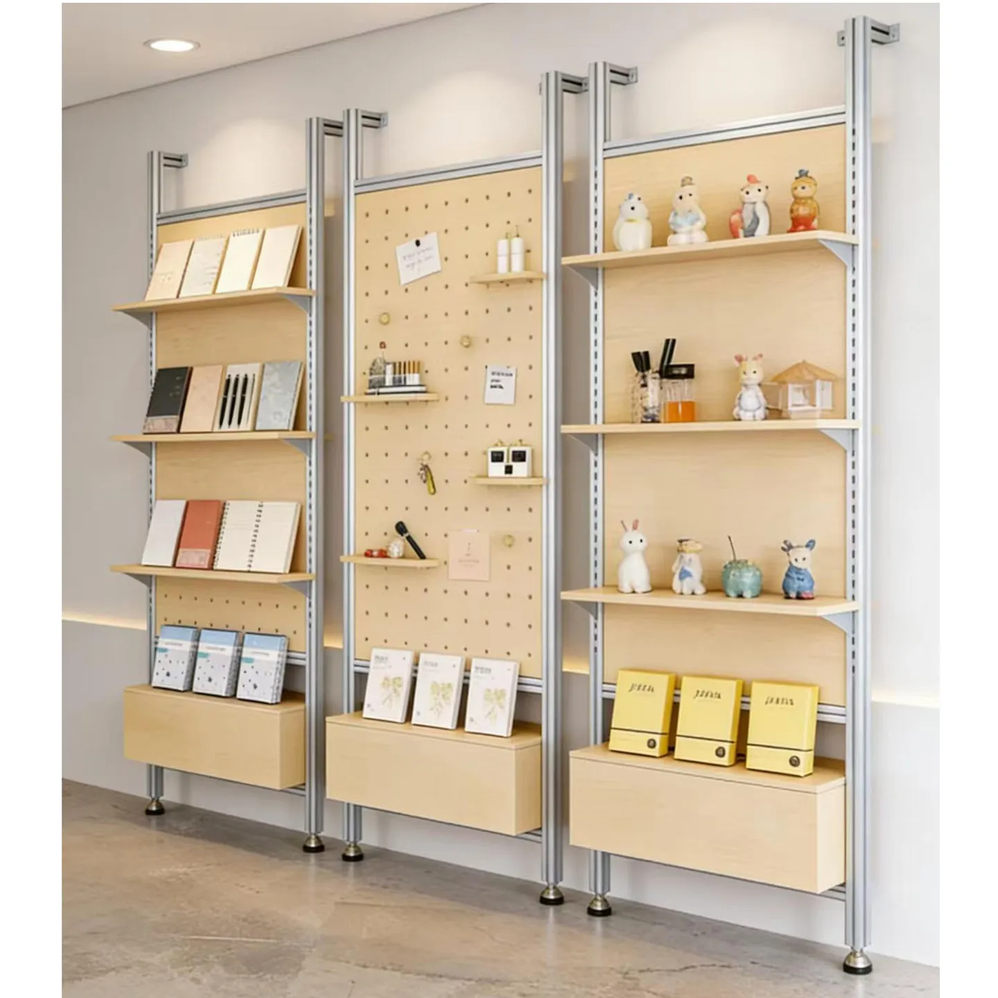 Aluminum Profile Jewelry Display Rack Display Cabinet Multi-layer Shelf Merchandise Display Cabinet Dingtiandi Cave Board Shelf