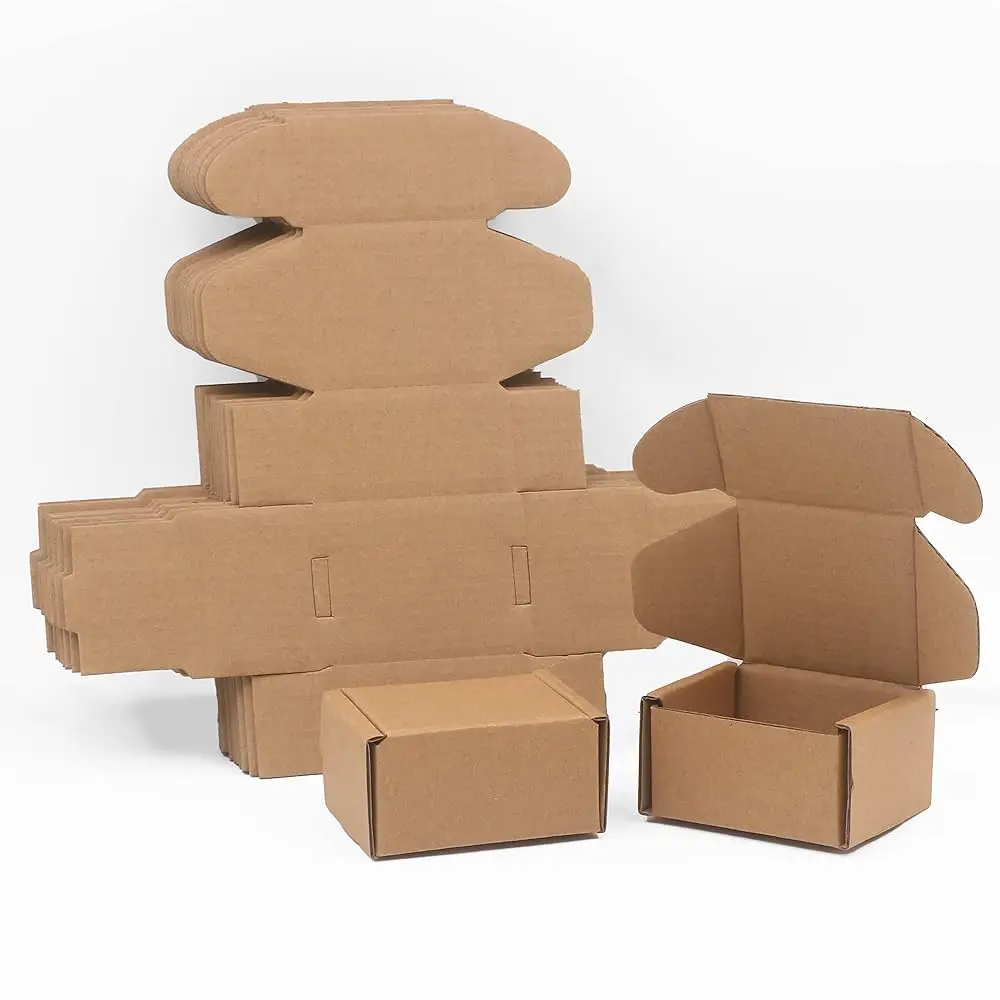 

Коробки для отправки почты 3.1x1.5x2.5 футов, очень маленькие, из коричневого гофрированного картона, пригодные для переработки и устойчивые к сдавливанию (20 шт.)