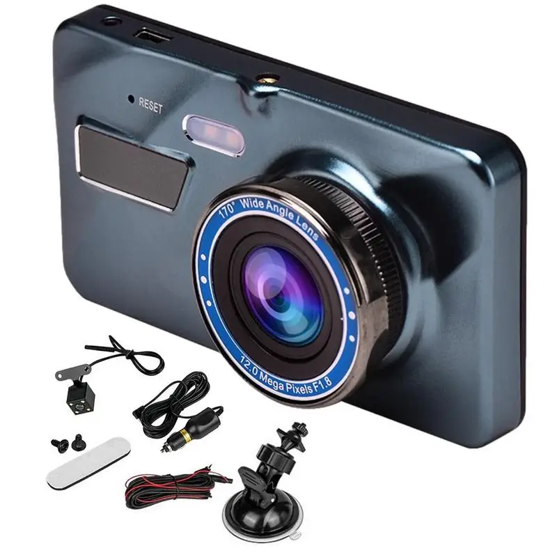 Car Dashcam Dual Camera Driving Recorder 720P Front Camera 480P Rear Camera Dash Cam With Wide Angle Night Vision Car Accessory