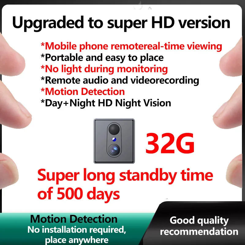 Big Brand Super High-Definition Surveillance Camera for Home Use, No Need for Power Plug or Installation, Cat-Eye Global Mobile Remote Access, Universal Home Wifi Wireless 360-Degree Panoramic View, Non-Miniature, Non-Pinhole, Non-Compact, Non-Invisible, Non-Hidden, Non-Discreet
