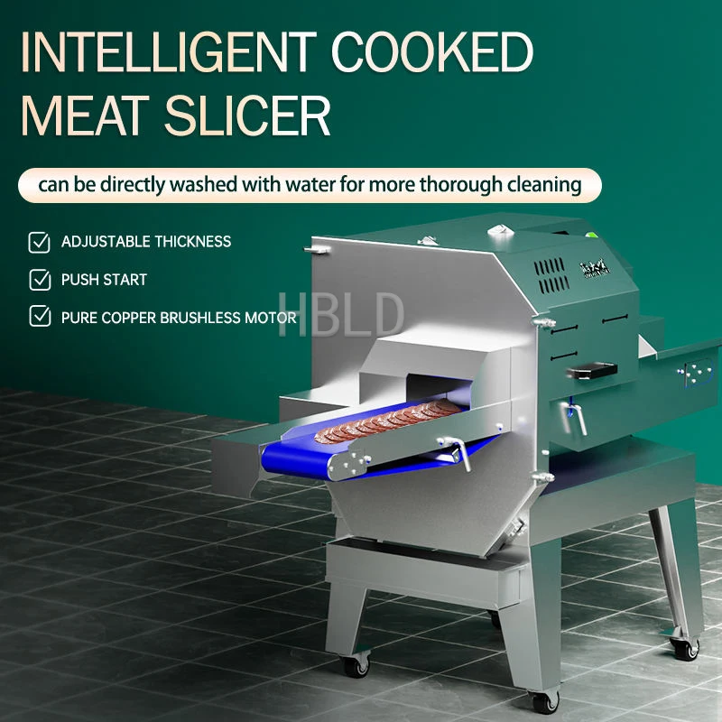 

Industrial Grade Cheese And Meat Slicer for Fresh Ham Sausage Bacon Cooked Beef Cutter Machine Commercial Kitchen Equipment