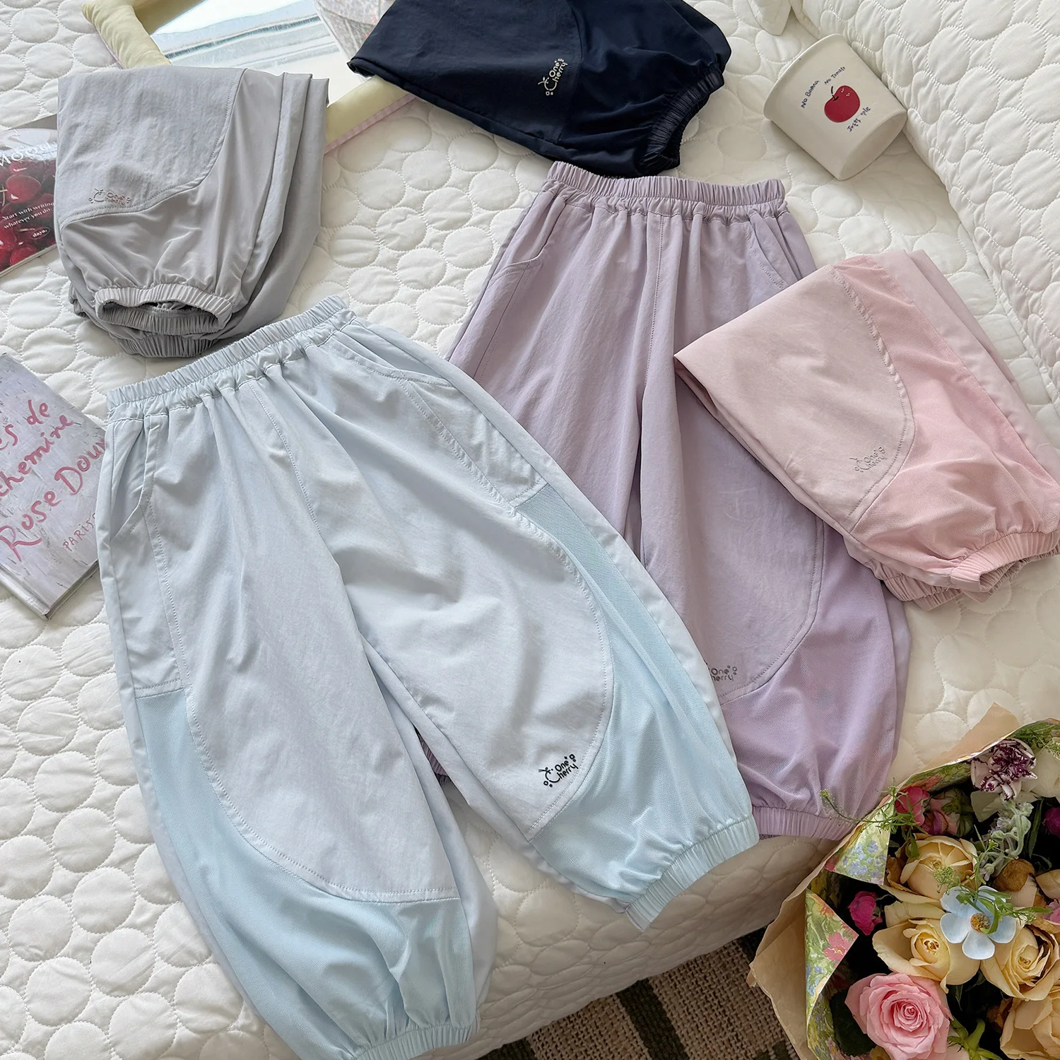 Children Outdoor Mosquito Proof and Sun Protection Pants Breathable Splicing Ankle Binding Sports Pants