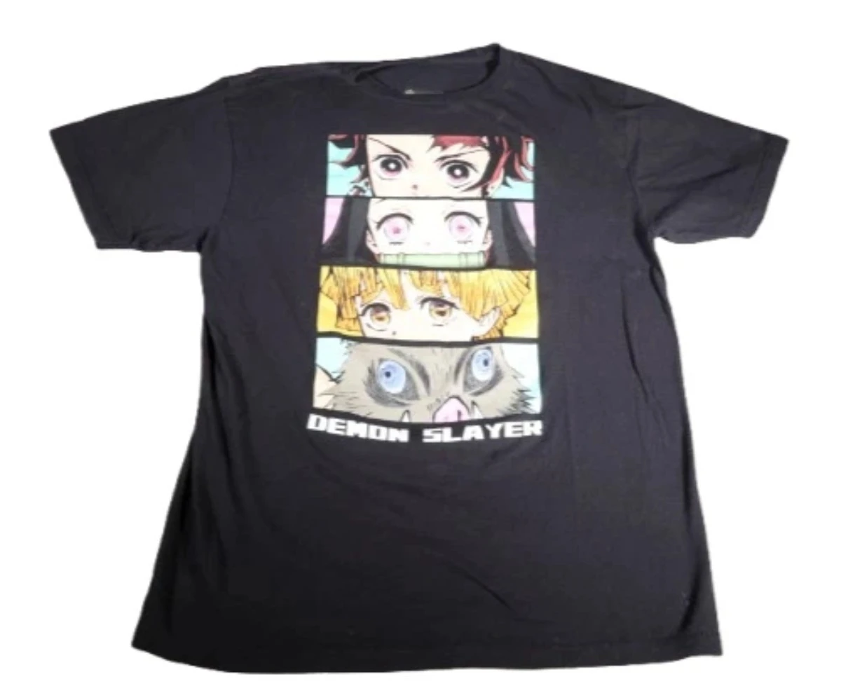 

Футболка «Убийца демонов» унисекс, футболка с японским аниме, мужская модная трендовая уличная футболка с коротким рукавом, женский высококачественный летний топ с круглым вырезом