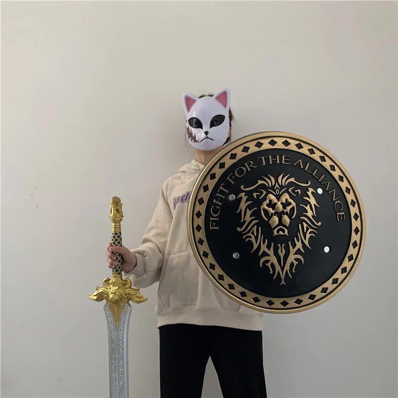 Gold Lion Black Shield 1:1 Weapon Shield Game Anime Cos Role Play Gift Fight For The Allance Halloween Cosplay Prop Safety PU