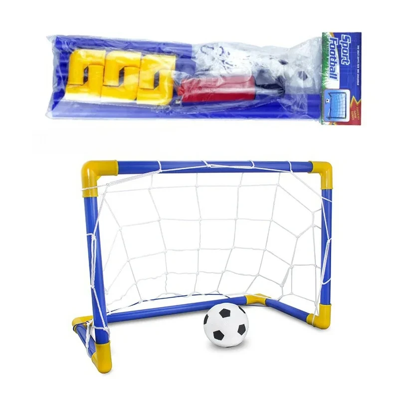 

Folding Mini Football Soccer Ball Plastic Removable Goal Post Net Set High-strength Kids Indoor Outdoor Footballs Sport Toy