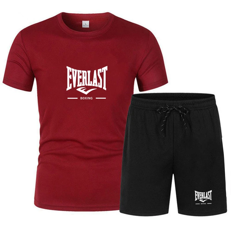 

New youth summer casual T-shirt and shorts set. Men's short-sleeved shorts breathable outdoor sports outfit.