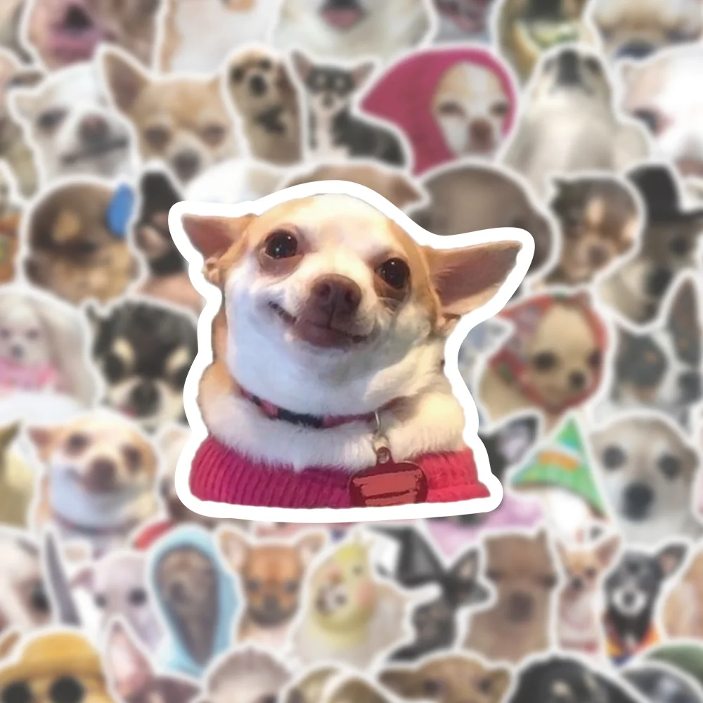 

10/60PCS Animal Chihuahua Dog Stickers Funny Meme Creative Decoration Graffiti Waterproof Stickers Kids Toy DIY Water Cup Guitar