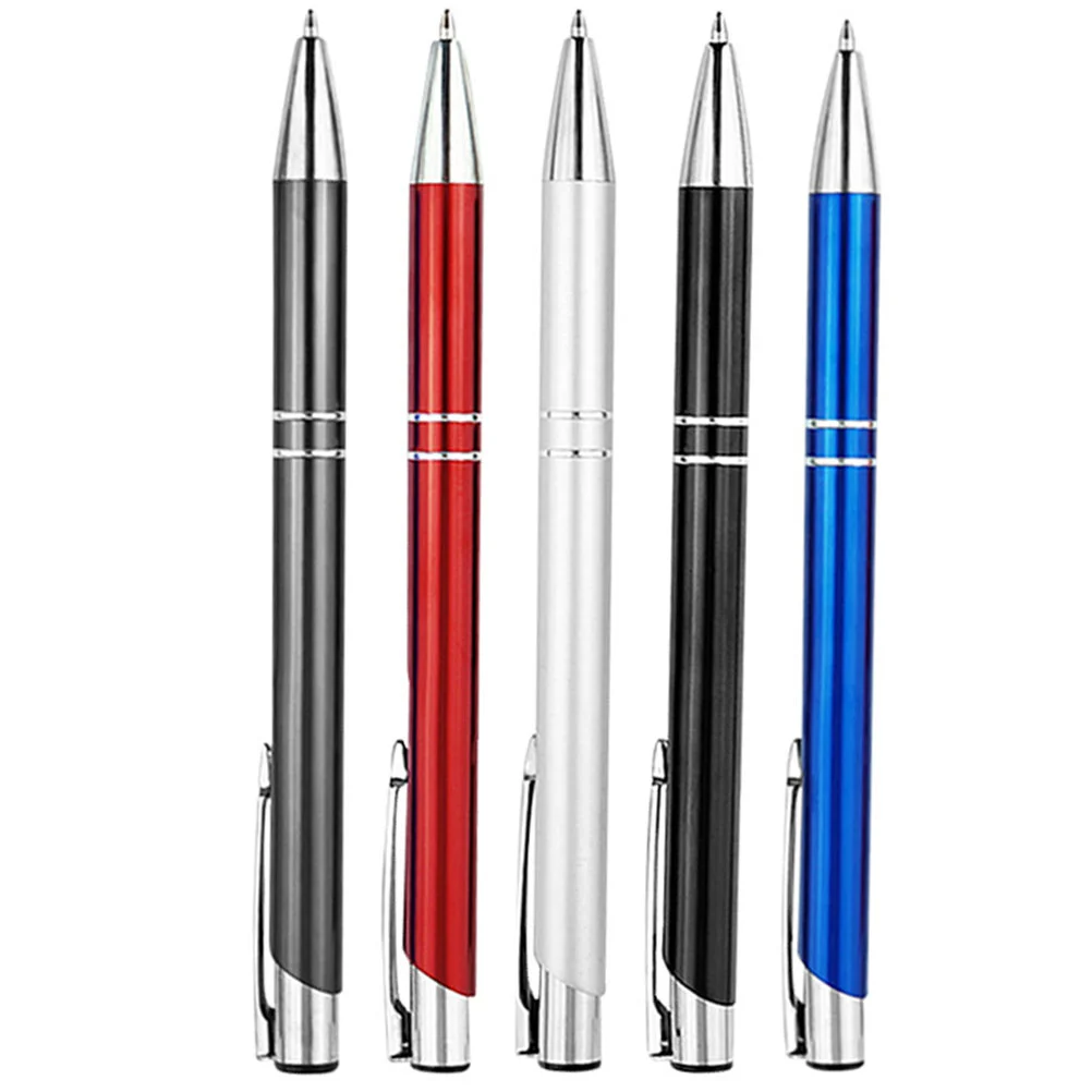 

5 Pcs Fine Tip Office Student Stationery Press Neutral Metal Ballpoint Pen (ballpoint Black Core) Gel Ink Pens Business