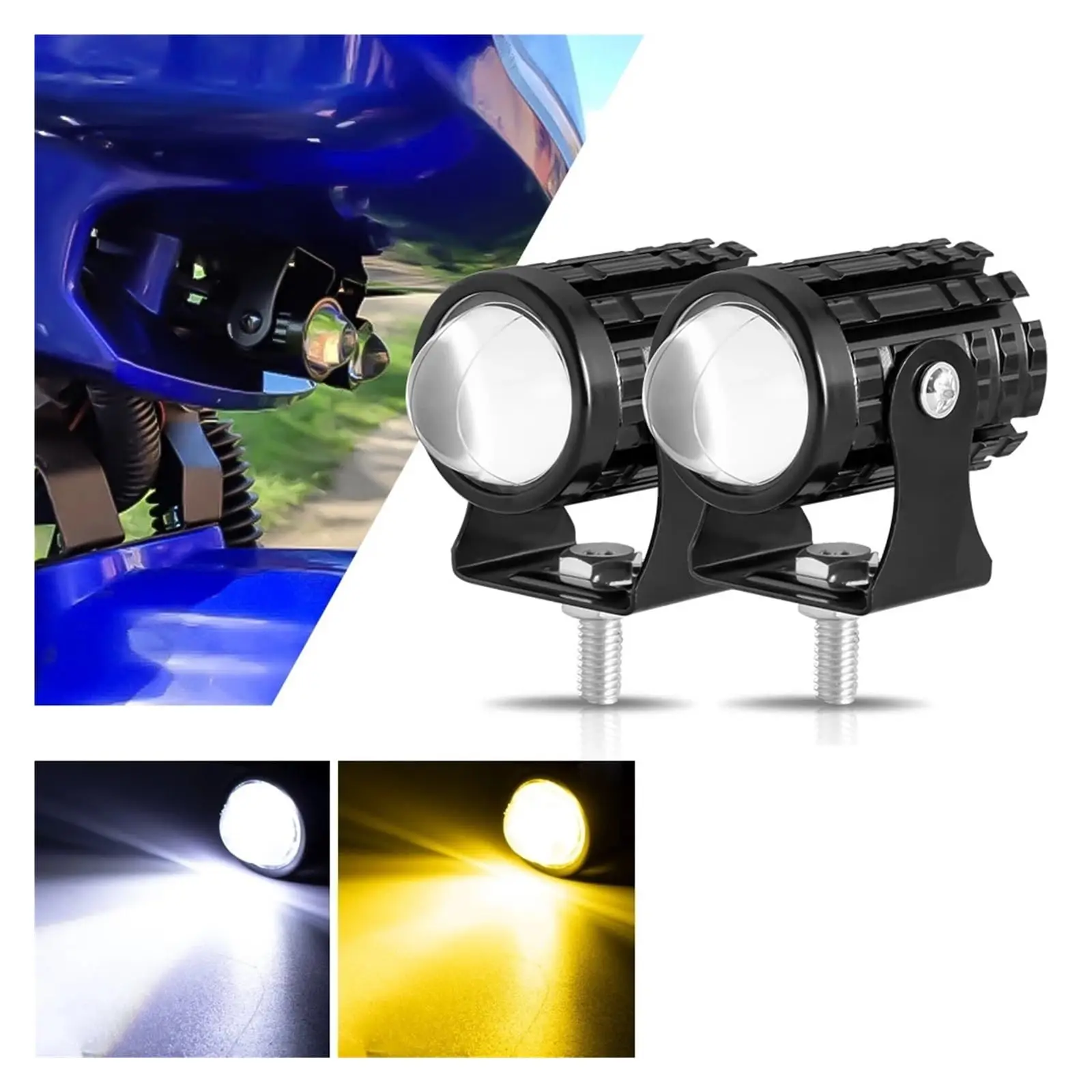 

2pcs Motorcycle Led Headlight 12V High Bright Led Lights Lamp for Motorbike Moto Led Auxiliary Spotlights