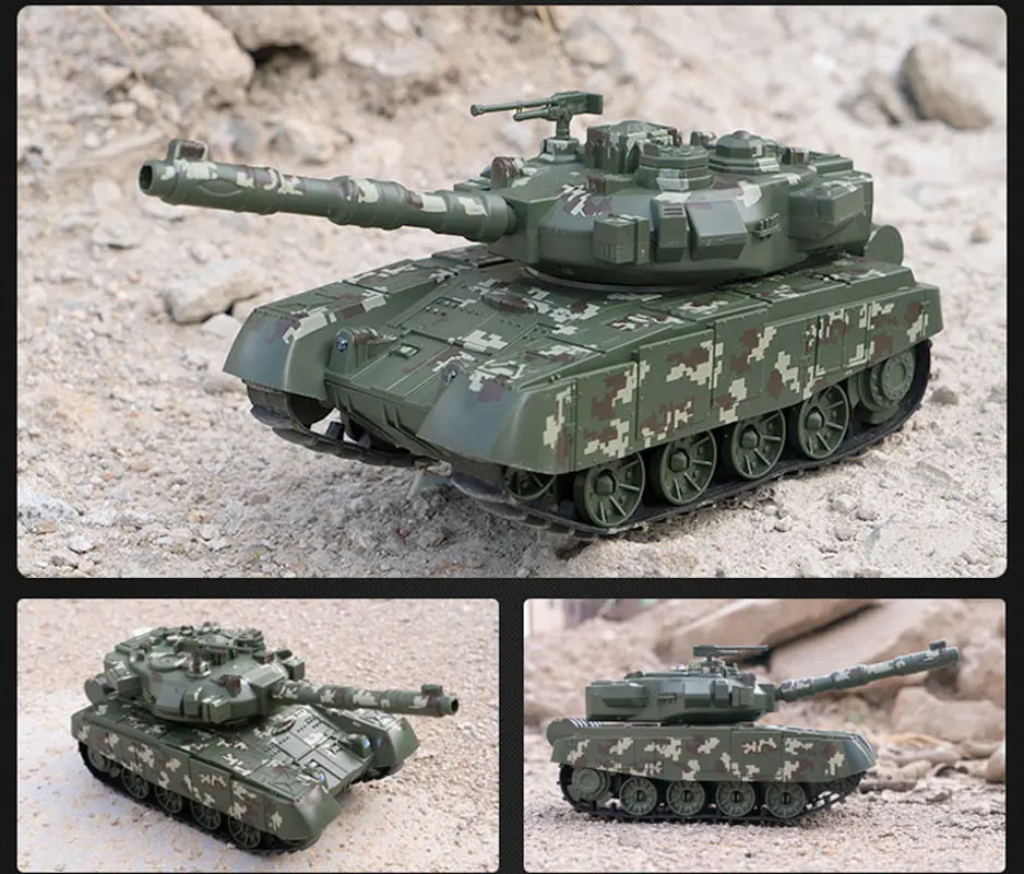 9CH RC Battle Tank Shoot BB Proiettili Tiro con telecomando Carro armato elettronico Giocattolo Carica USB LED Suono Gioco di guerra militare Regalo per ragazzo