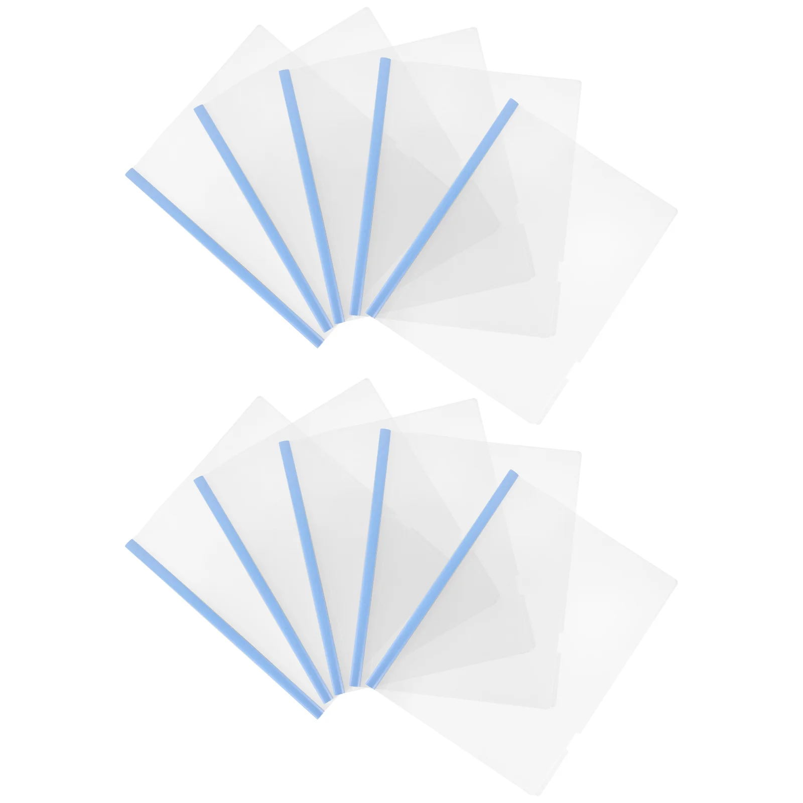 

10Pcs Transparent File Folders Sliding Bar Clear Document Organizer Report Covers Paper Holders Office School Document Holders