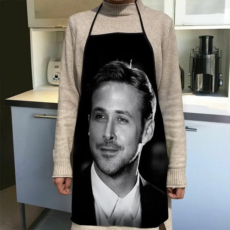 Ryan Gosling Chef Apron Resistant Handsome Cooking BBQ Grilling Aprons for Men Women Chef Gifts