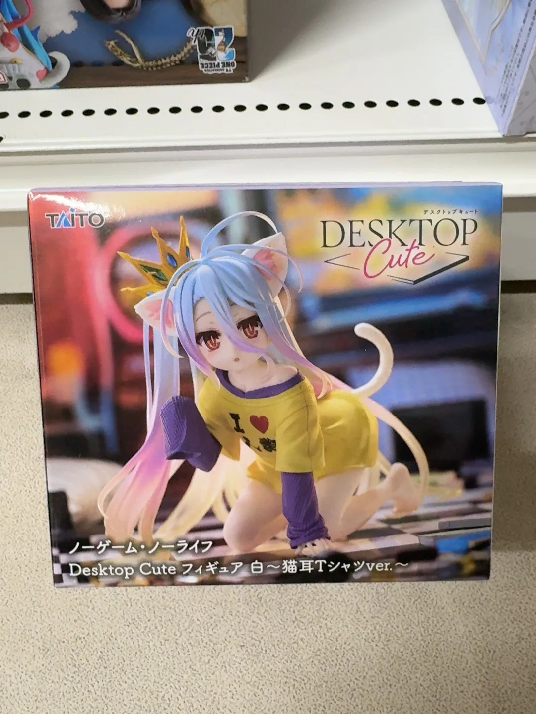 In Stock TAiTO Desktop Cute NO GAME NO LIFE Shiro ~Cat Ear Sleeve Jacket Ver.~ 13CM PVC Anime Action Figures Model Ornament Toy