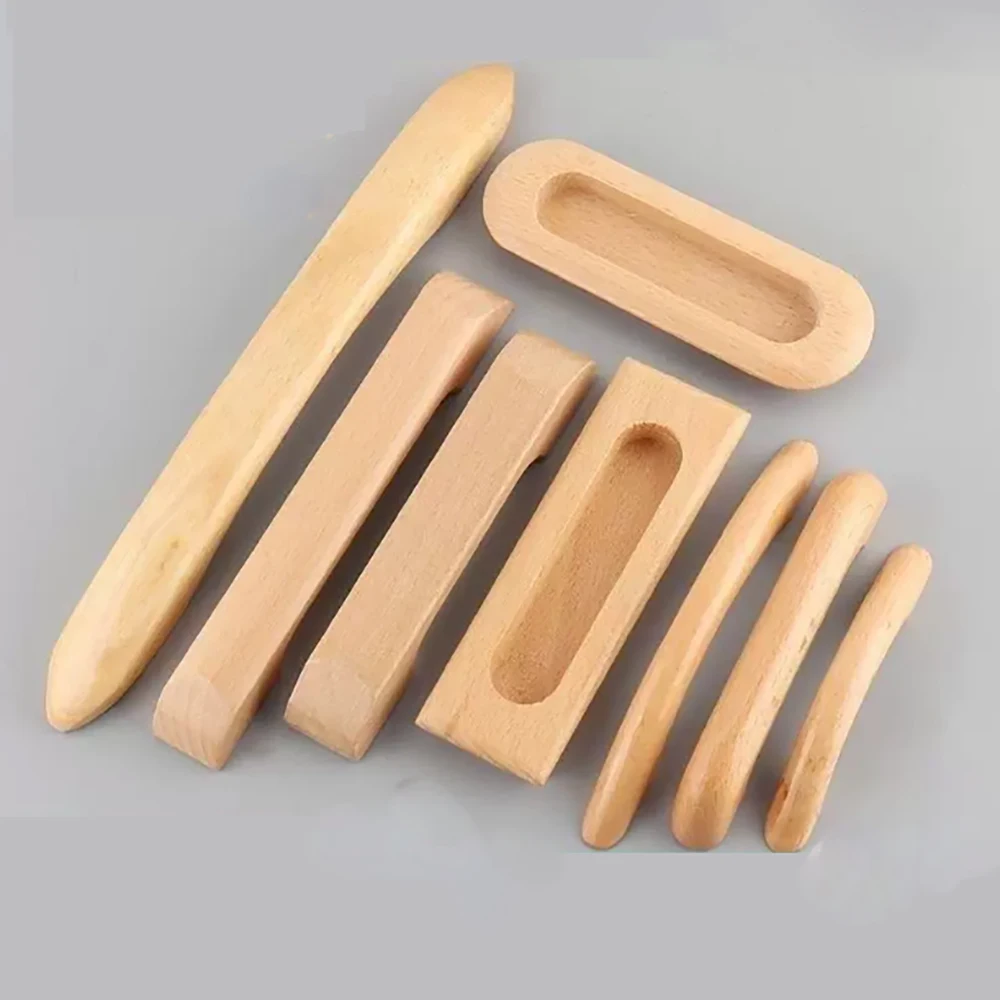 1-6Pcs Hole 80mm-101mm Handle Furniture Cabinet Door Handle Wooden Wardrobe Drawer Cabinet Solid Wood Embedded Handle
