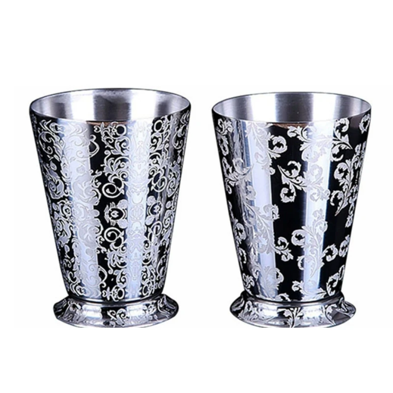 

400ml New Style Stainless Steel Mint Julep Moscow Mule Mug Beer Cup Coffee Cup Water Glass Drinkwares Barware