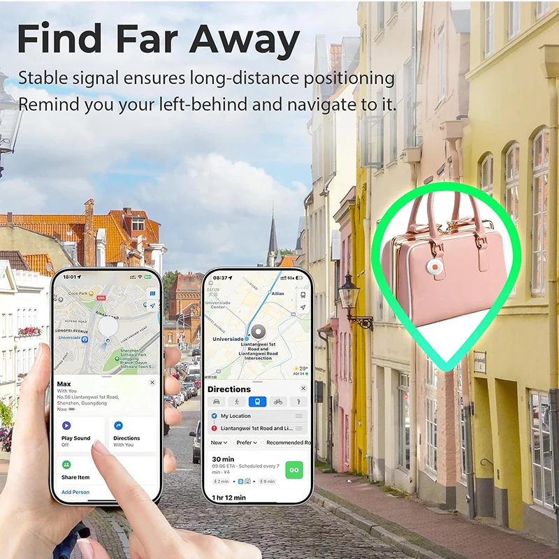 جهاز تعقب مضاد للخسارة لـ ios Find My Key Car Wallet Air Tag مقاوم للماء تتبع رياضي لكبار السن متاح مكتشف لعلامة iPhone الذكية