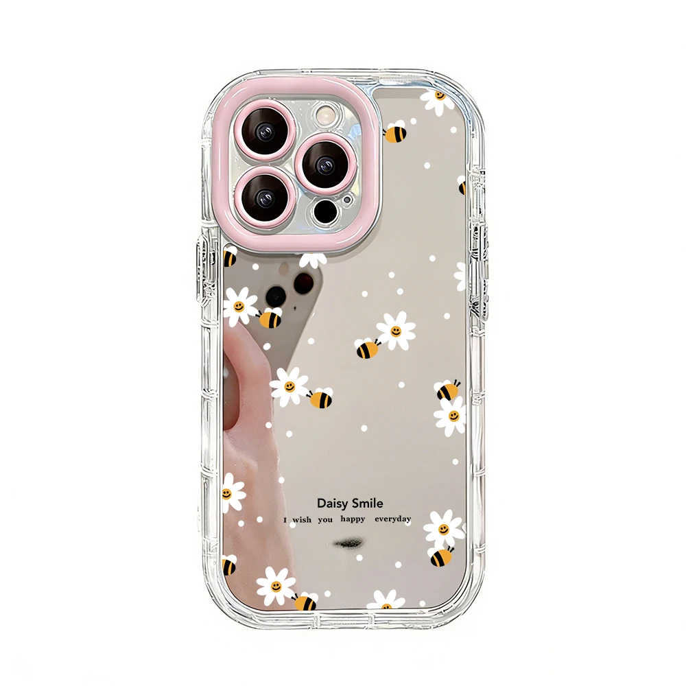 Ölgemälde Rosa Blumen Luftkissen Spiegel Handyhülle für iPhone 17 15 14 16 Pro Max 13 12 11 Pro X XR XS 7 8 Plus 17Air Cover – Detail 11