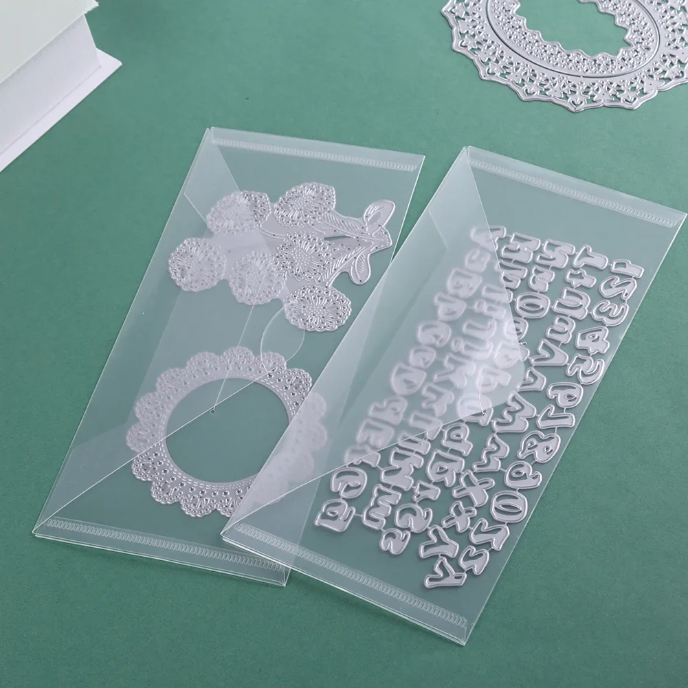 10-50PCS Transparent Portable Storage Bag Stamp Storage Pockets Used To Store Organize All of Cutting Dies Clear Plastic Stencil