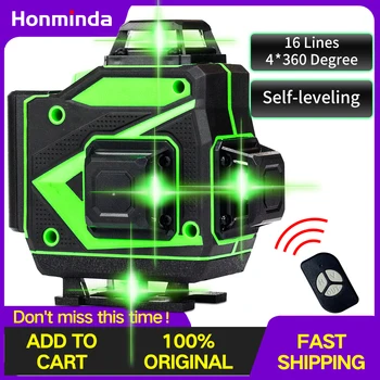 16 Lines 4D Laser Level Green Line Self-Leveling 360 Horizontal And Vertical Super Powerful Laser Level Green Beam Laser Level